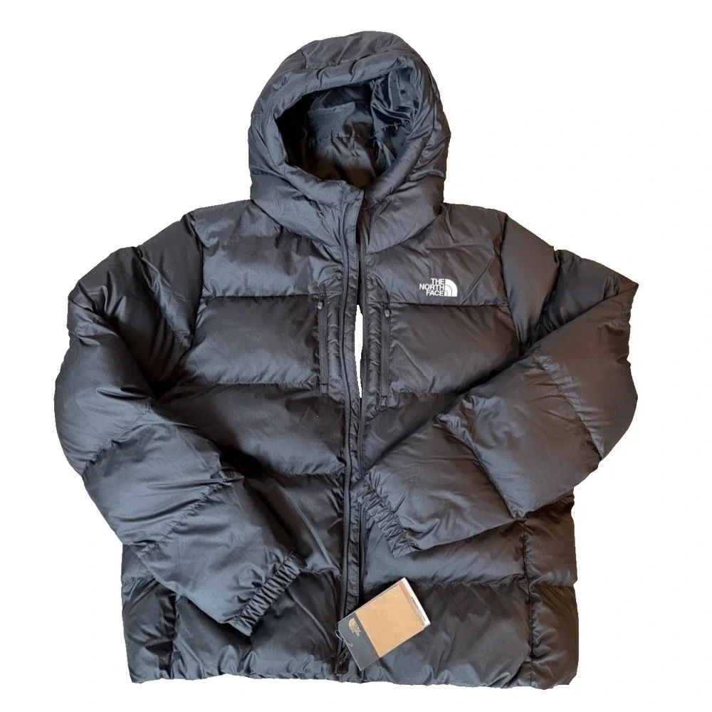 The North Face Kanaga Down Puffer Jacket Mens Large Black Hooded NWT‎ $260
